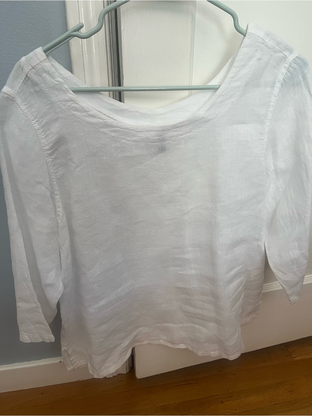 Classic Italian White Linen Women's Top